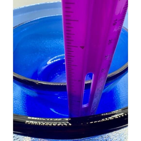 Cobalt Blue Mixing Bowls Anchor Hocking Vintage Set of 2 - 2.5 Qt & 1 Qt - Picture 2 of 11